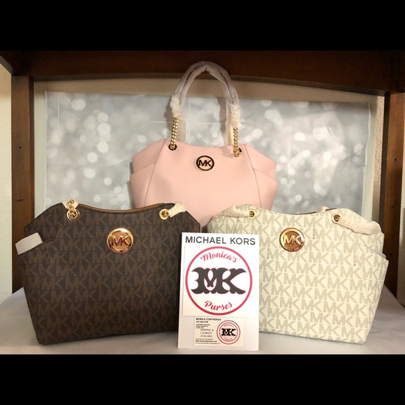 NWT MICHAEL KORS CHAIN TOTE blossom vanilla - Picture 2 of 4